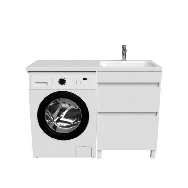 Тумба для стиральной машины с раковиной Iddis Optima Home белая (OPH12RBi95K) Тумба для стиральной машины с раковиной Iddis Optima Home белая (OPH12RBi95K)