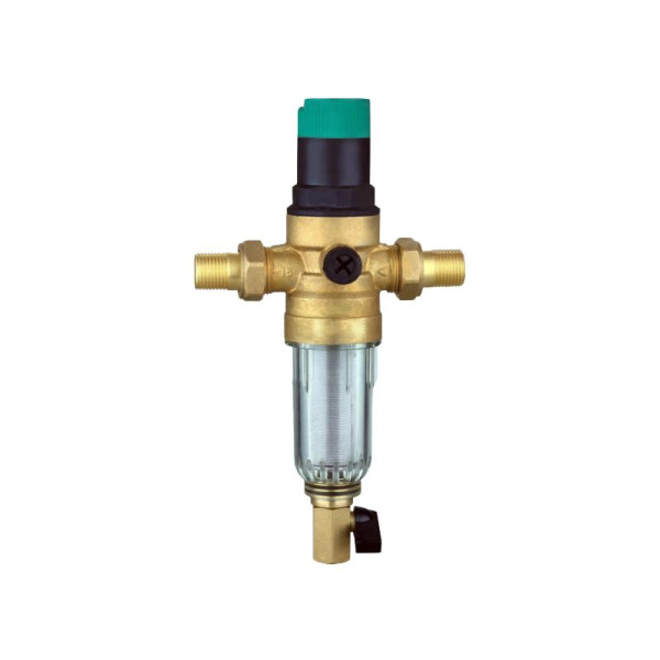 Фильтр с манометром самоочищающийся 3/4" со сгонами Arrowhead пластиковая колба (WF-500-20)