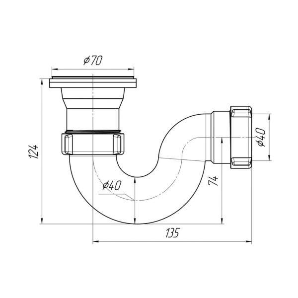 Сифон для душевого поддона АНИ 1 1/2"*40 мм. АНИ пласт (E110) Сифон для душевого поддона АНИ 1 1/2"*40 мм. АНИ пласт (E110)