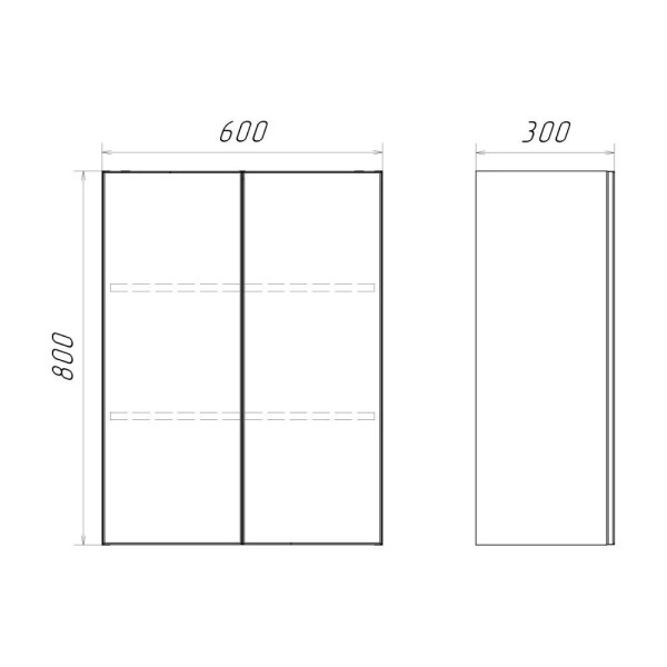 Шкаф подвесной Comforty 600x300x800 белый глянцевый (00-00017834) Шкаф подвесной Comforty 600x300x800 белый глянцевый (00-00017834)