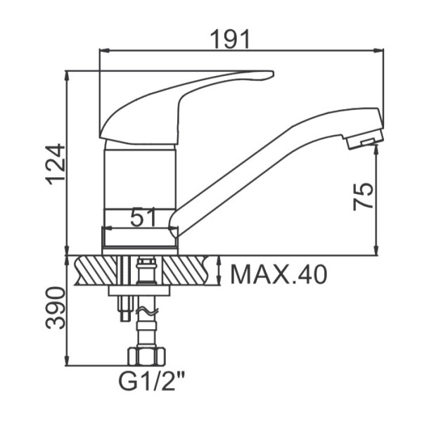 Смеситель для кухни Ledeme хром (L4529-B) Смеситель для кухни Ledeme хром (L4529-B)