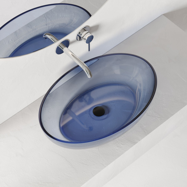 Раковина накладная Kristall 60x40x13 синий (AT2801Saphir)
