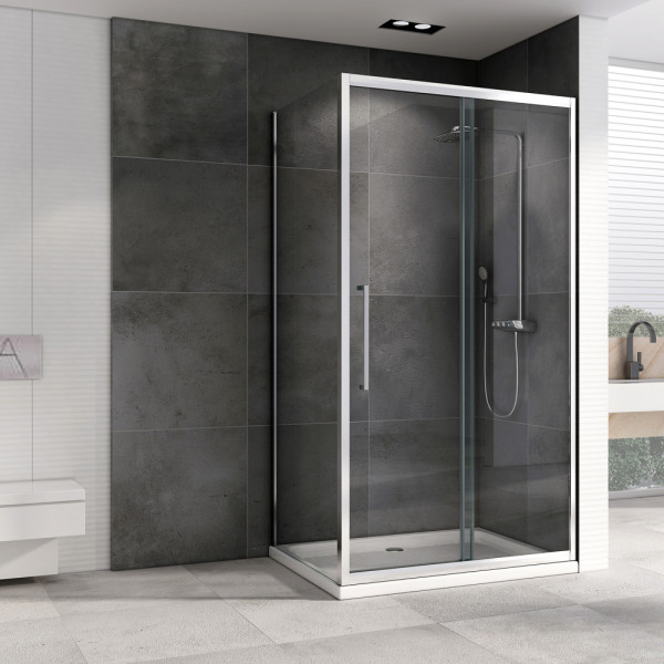 Душевой уголок Abber Schwarzer Diamant 60x60x195 стекло прозрачное, профиль хром (AG30140H-S60) Душевой уголок Abber Schwarzer Diamant 60x60x195 стекло прозрачное, профиль хром (AG30140H-S60)