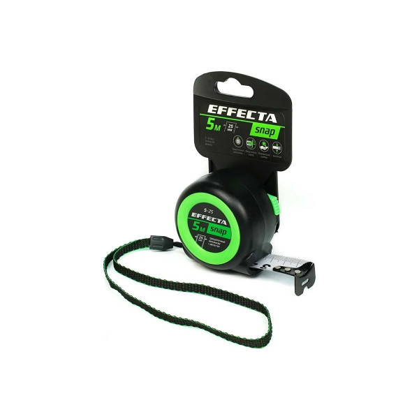 Рулетка 5 м (25 мм) Effecta Snap с автостопом (560525)
