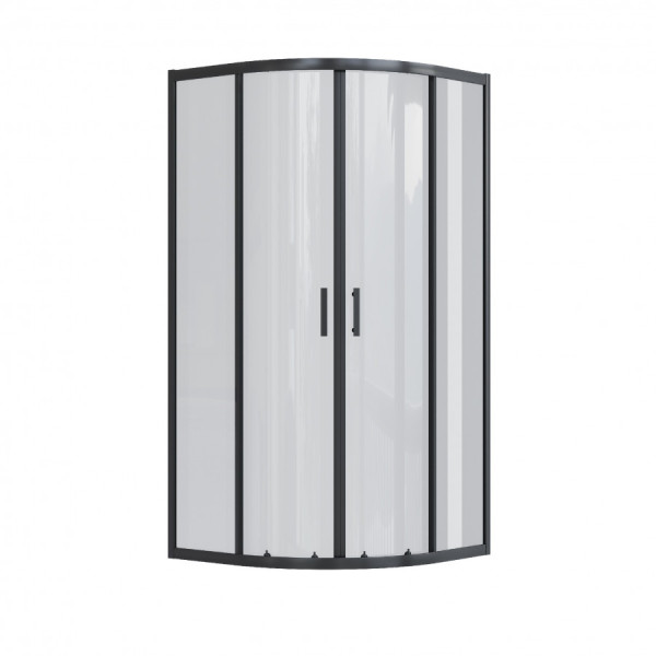 Душевой уголок Santek Вэлия 80x80x195 стекло (прозрачное, профиль черный (1WH501798)