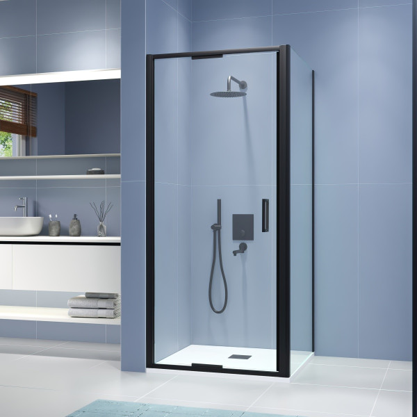 Душевой уголок RGW SV-145-2B (SV-05-2B + Z-050-3B) 90x120x200 стекло прозрачное, профиль черный (7032145292-14)