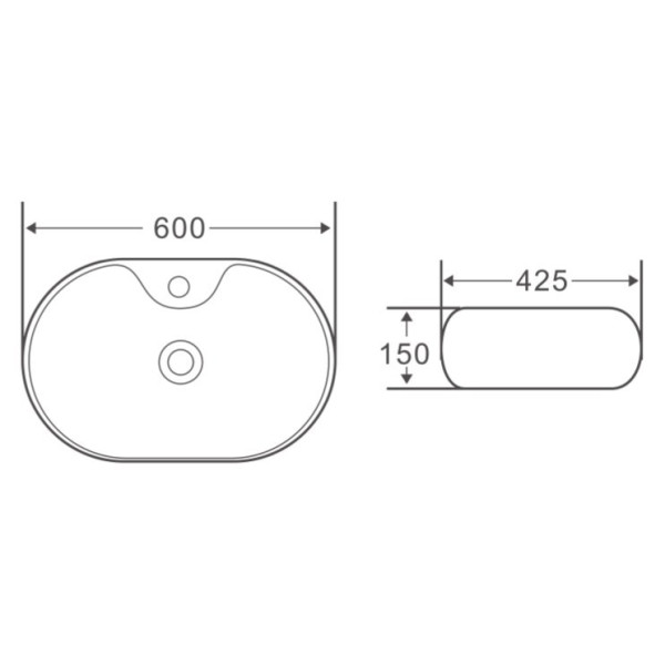 Раковина накладная BelBagno белая (BB1151)