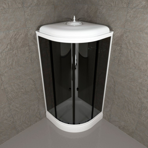 Душевая кабинаTriton Грэй 90x90 стекло прозрачное, профиль белый (DK377)