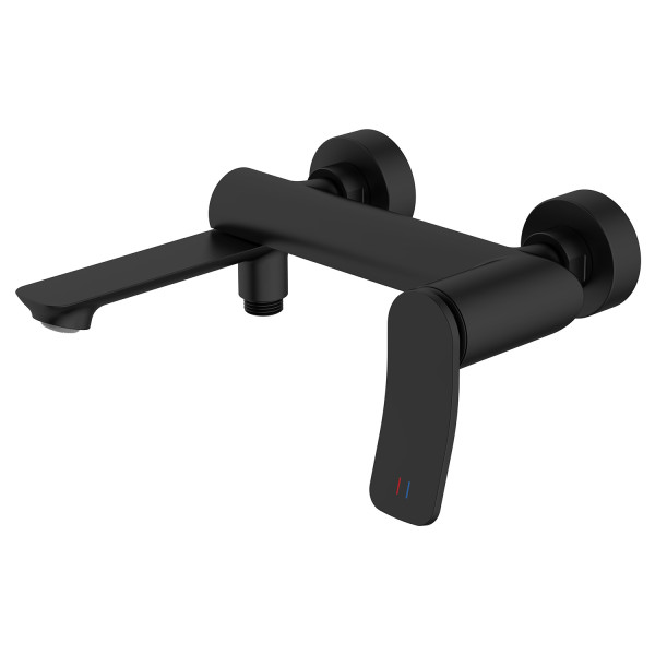 Смеситель для ванны Azario Escaro с ручным душем шланг 150 см черный матовый (AZ-K3074B)