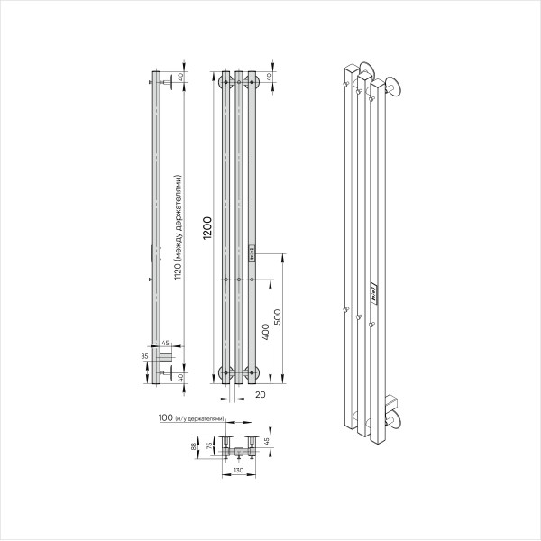 Полотенцесушитель электрический Indigo Style 3 PRO 1200x130 унив.подкл.RxL, Graphite Metallic (LSPRE120-13GFMRt) Полотенцесушитель электрический Indigo Style 3 PRO 1200x130 унив.подкл.RxL, Graphite Metallic (LSPRE120-13GFMRt)