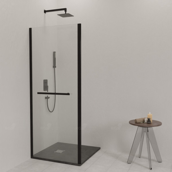 Душевая перегородка RGW Z-060-1B 90x185 стекло прозрачное, профиль черный (352206109-14) Душевая перегородка RGW Z-060-1B 90x185 стекло прозрачное, профиль черный (352206109-14)