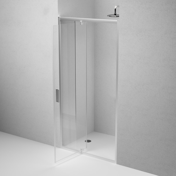 Душевая дверь AM.PM Gem 100x195 стекло прозрачное, профиль хром матовый (W90G-100-1P-MT)