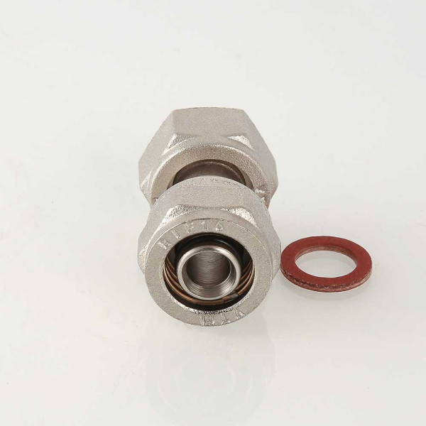 Соединение прямое 16*1/2"В с накидной гайкой Valtec (обжим) (VTm.322.N.001604) Соединение прямое 16*1/2"В с накидной гайкой Valtec (обжим) (VTm.322.N.001604)