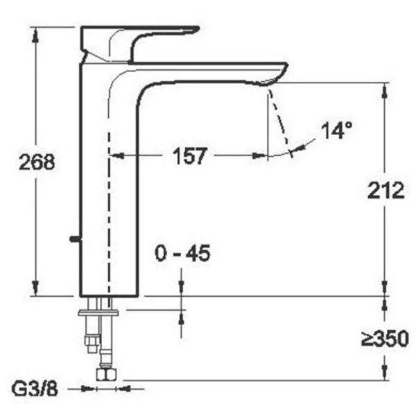 Смеситель для раковины Jacob Delafon Aleo хром (E72336-CP)