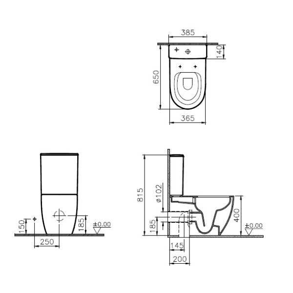 Унитаз-компакт Vitra Sento (9830B003-7203)