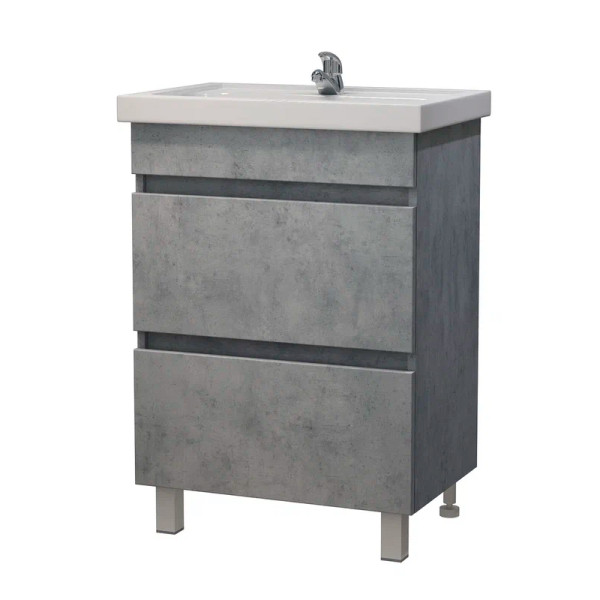 Тумба напольная Melodia Даллас 60 (Фостер 60) DB2 56,5x80 бетон светлый (MFR85685BT)