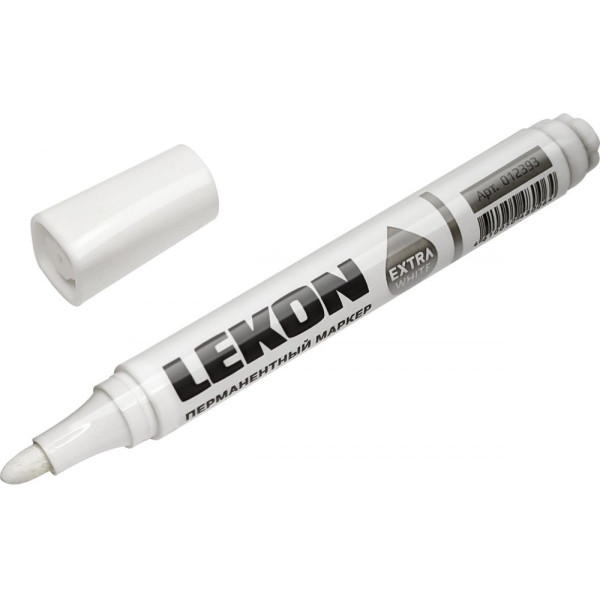 Маркер перманентный Lekon Extra White (белый) (013393)