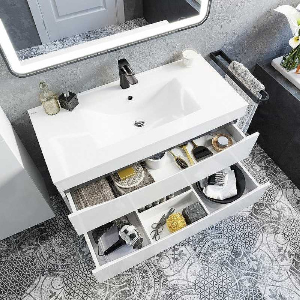 Раковина полувстаиваемая Iddis 100 белая (0131000i28)