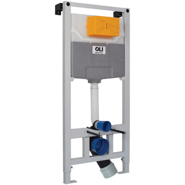 Инсталляция для подвесного унитаза Oli 120 ECO Sanitarblock pneumatic+панель слива KARISMA, глянцевый хром (879235pKA00)