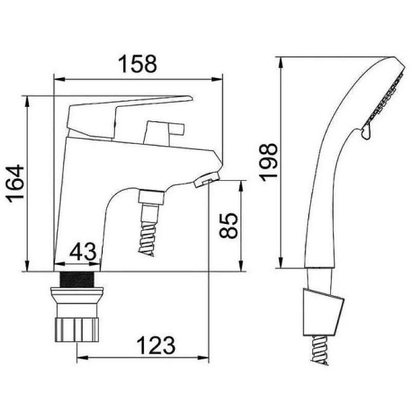 Смеситель для раковины Dlin хром (D131302-2)