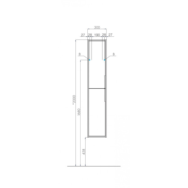Пенал подвесной Aquaton Рико 300x273x1542 белый, ясень фабрик (1.A216.6.03R.IB9.0) Пенал подвесной Aquaton Рико 300x273x1542 белый, ясень фабрик (1.A216.6.03R.IB9.0)