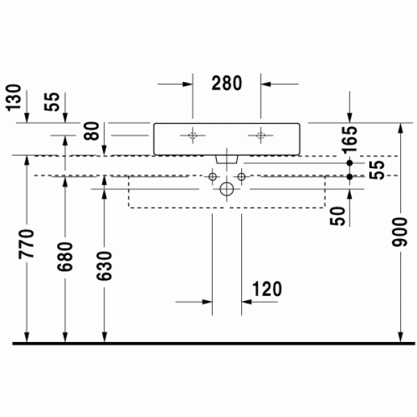 Раковина подвесная Duravit Vero 045460 600х465 (0454600027)