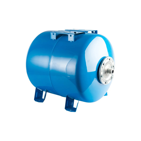 Бак расширительный для систем водоснабжения Stout 50 л. (10 бар, синий, горизонтальный) (STW-0003-000050)