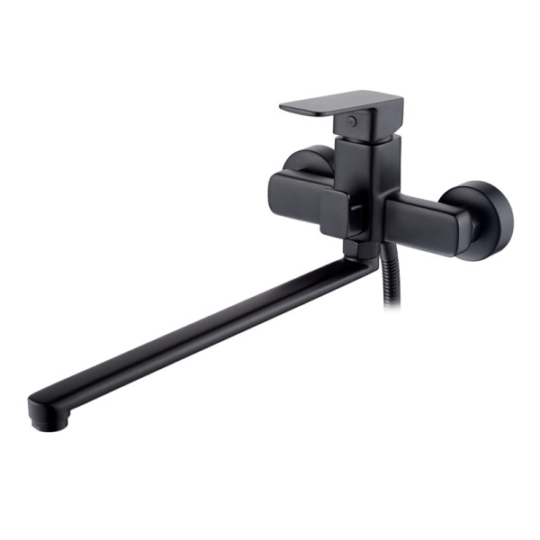 Смеситель для ванны и душа Ledeme с душевым гарнитуром, черный (L2280B) Смеситель для ванны и душа Ledeme с душевым гарнитуром, черный (L2280B)