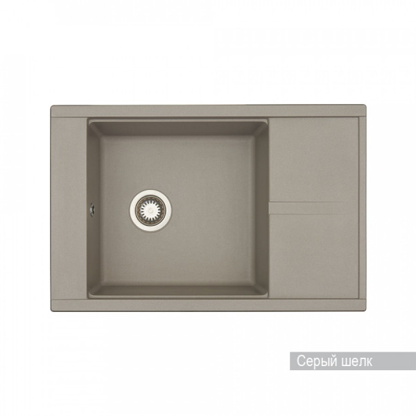 Мойка для кухни врезная Aquaton Делия 78 516x787x218 серый шелк (1.A715.1.32D.E25.0)