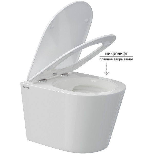 Унитаз подвесной Berges Vita 490x360x360 белый (082255) Унитаз подвесной Berges Vita 490x360x360 белый (082255)