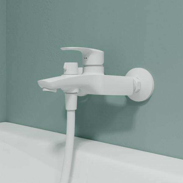 Смеситель для ванны и душа Iddis Ray белый (RAYWT02i02WA)