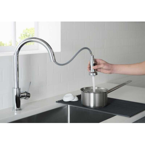 Смеситель для кухни Timo Saona хром, с выдвижным изливом (2316/00FL)