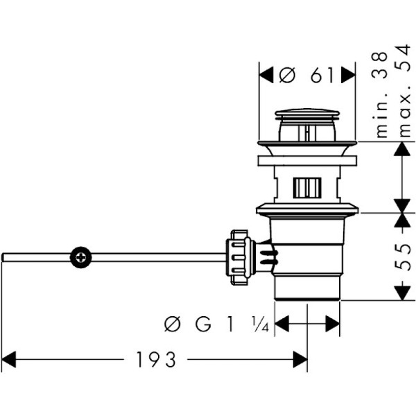 Смеситель для раковины Hansgrohe Vernis Sh хром, с донным клапаном (71561000)