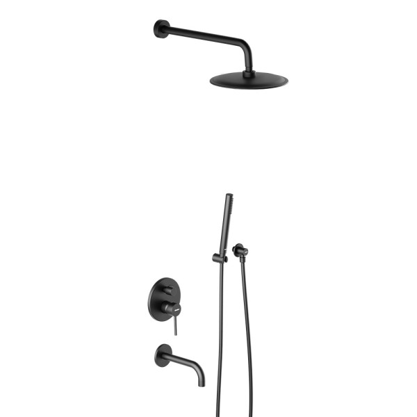 Душевая система Damixa Scandinavian Pure с душевым набором чёрный (936510300)