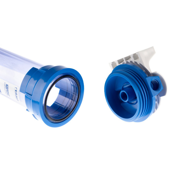 Фильтр колбовый Гейзер 1/2" 10SL без ниппелей (прозрачный, для холодной воды) (50532)