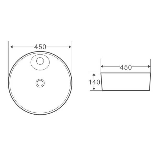 Раковина накладная Iddis 45x45 белая (BB1306)