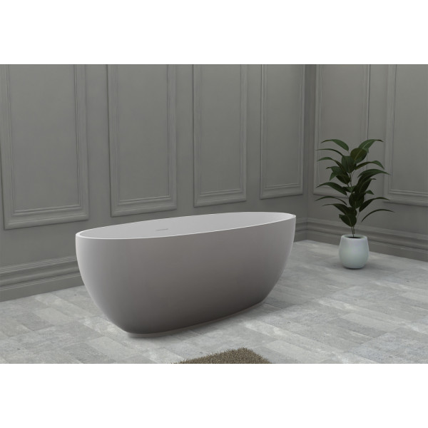 Ванна из искусственного камня Abber Stein 150x78 белая матовая (AS9641-1.5)