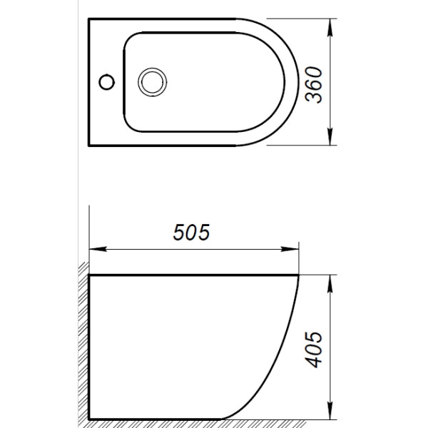 Биде напольное BelBagno Sfera-R (BB2141B)