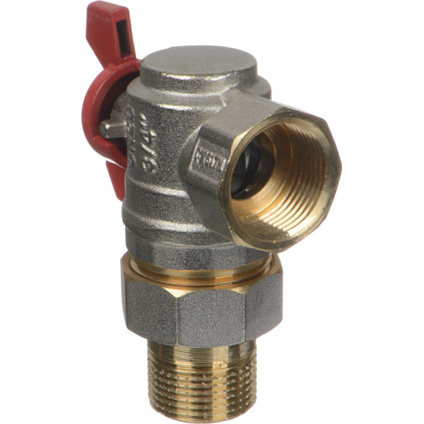 Кран угловой 3/4" шаровый со сгоном TeRma RED (красная бабочка) (31054) Кран угловой 3/4" шаровый со сгоном TeRma RED (красная бабочка) (31054)