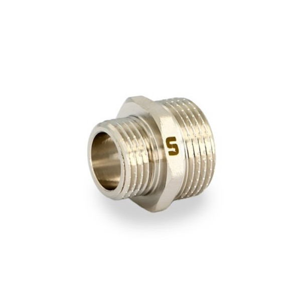 Ниппель переходной 1/2"х1" Uni-Fitt (никель) 600N4201