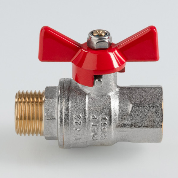 Кран 3/4" ВН шаровый Valtec ГОСТ (красная бабочка) VT.418.N.05 Кран 3/4" ВН шаровый Valtec ГОСТ (красная бабочка) VT.418.N.05
