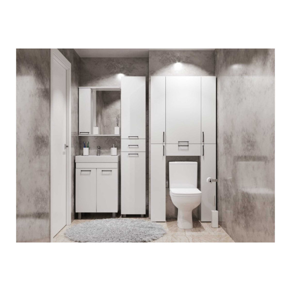 Шкаф зеркальный Домино Контраст 60 левый (DA2704HZ) Шкаф зеркальный Домино Контраст 60 левый (DA2704HZ)