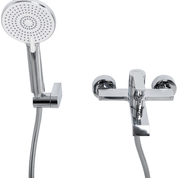Смеситель для ванны и душа BelBagno с ручным душем, шлангом и держателем, хром (AURORA-VASM-CRM) Смеситель для ванны и душа BelBagno с ручным душем, шлангом и держателем, хром (AURORA-VASM-CRM)