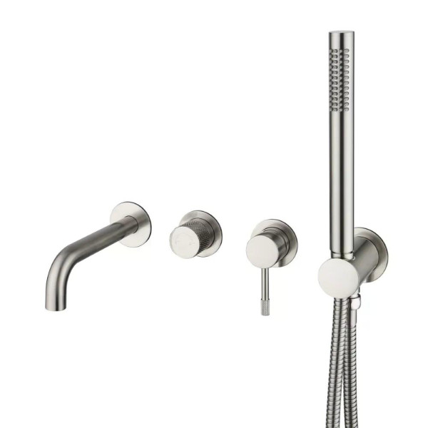 Смеситель для ванны и душа Boheme Uno NB (никель) (464-3-NB)