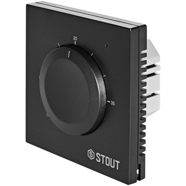 Терморегулятор Stout для теплого пола 16А 230В черный (STE-2001-110720)
