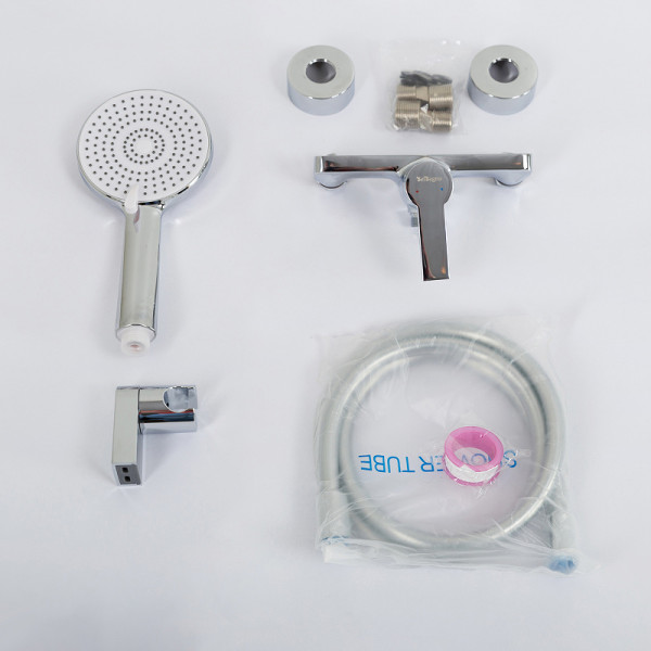 Смеситель для душа BelBagno с ручным душем, шлангом и держателем, хром (AURORA-ESDM-CRM)