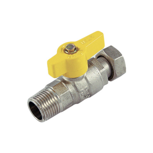 Кран газовый шаровый с накидной гайкой Tiemme 1/2"*1/2" НВ (2220007) Кран газовый шаровый с накидной гайкой Tiemme 1/2"*1/2" НВ (2220007)