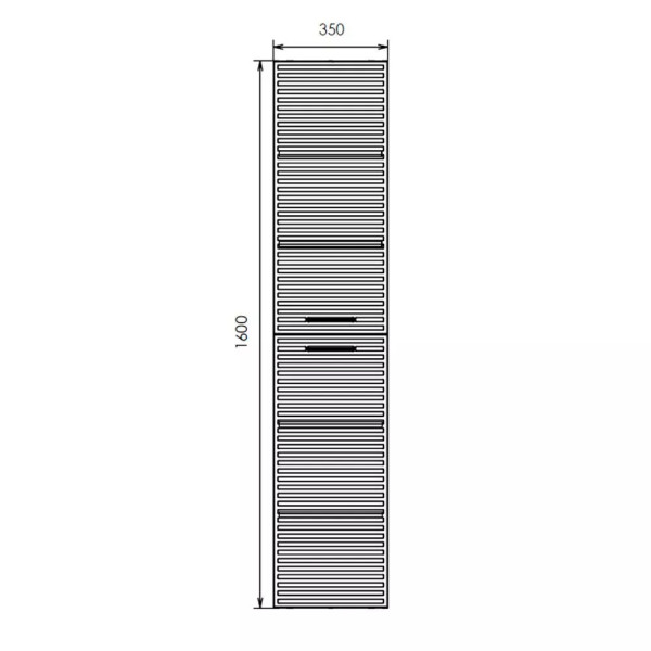Пенал подвесной Comforty Касабланка 350x350x1600 серый шёлк (00-00020082)