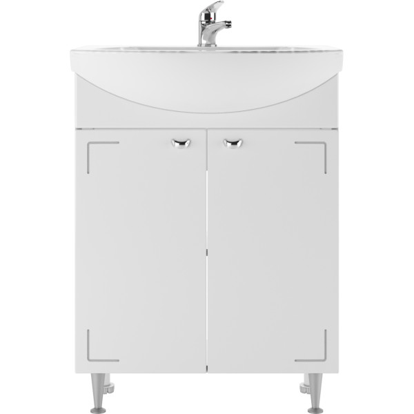 Тумба напольная Элеганс 65 Классик без ящика Айсберг Домино (DA1134T)