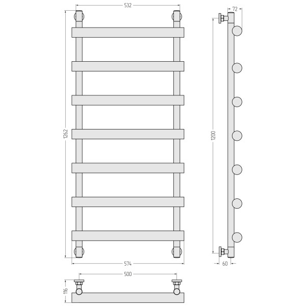 Полотенцесушитель водяной Сунержа Атлант 1200x500 матовый белый (30-0226-1250) Полотенцесушитель водяной Сунержа Атлант 1200x500 матовый белый (30-0226-1250)
